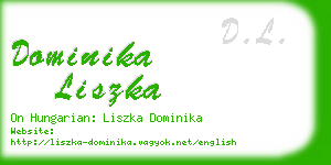 dominika liszka business card
